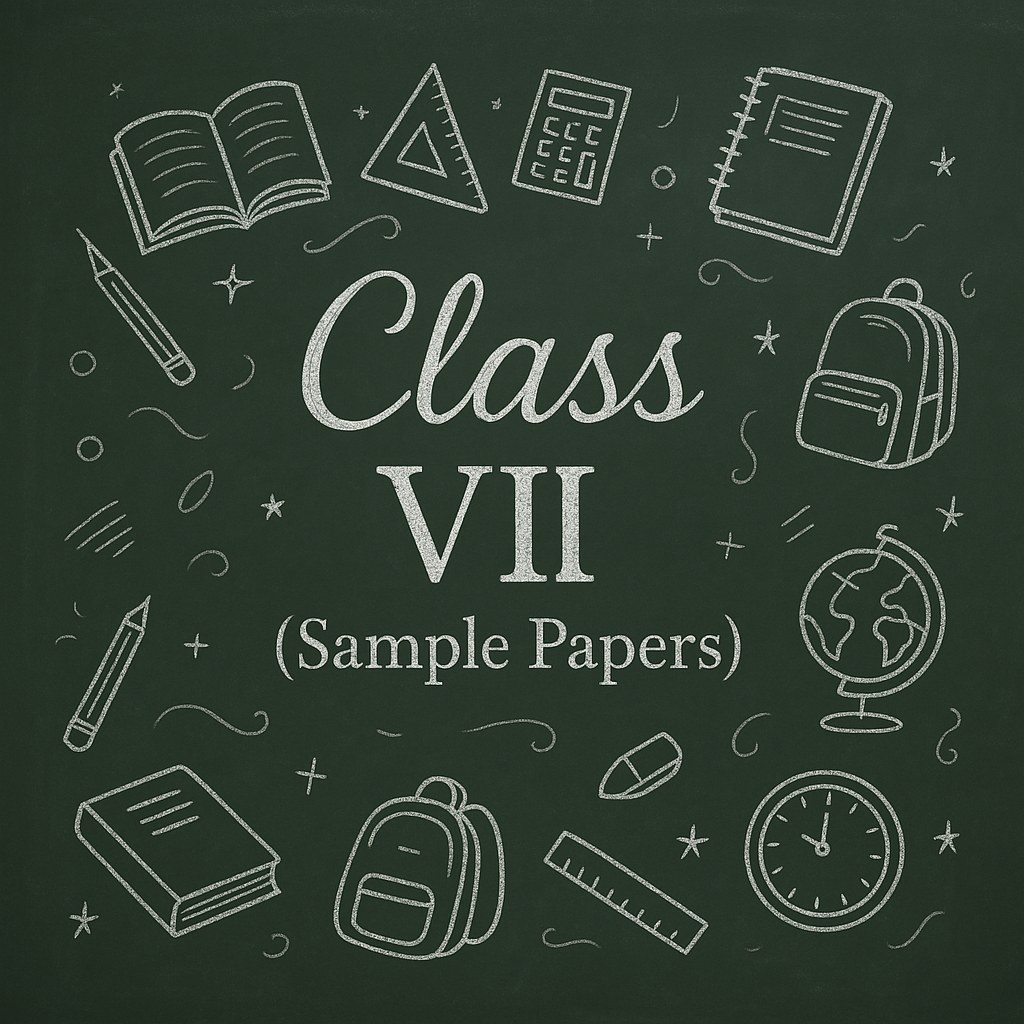 class VII hindi sample papers