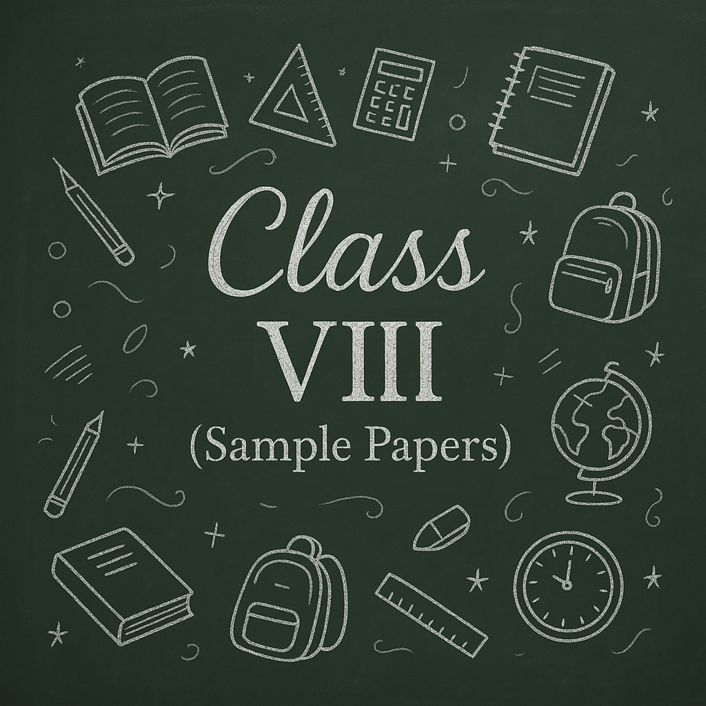 class VIII hindi sample papers